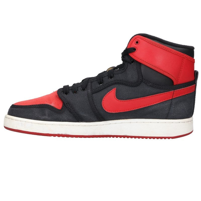NIKE AIR JORDAN 1 RETRO KO BRED Low-Top Black Red Size 27cm