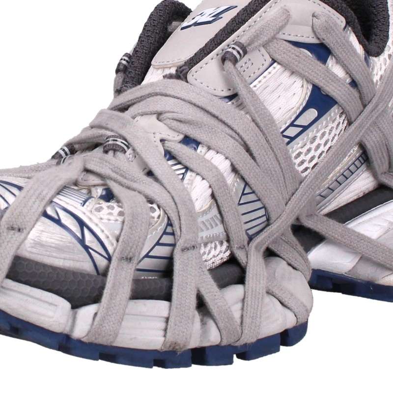 BALENCIAGA 3XL Extreme Laces Sneakers White/Navy Size EU 42