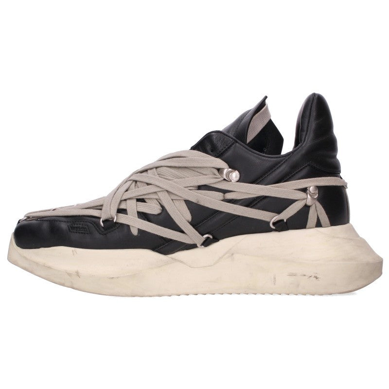 Rick Owens MEGALACED RUNNER Sneakers Black/White Size EU 44