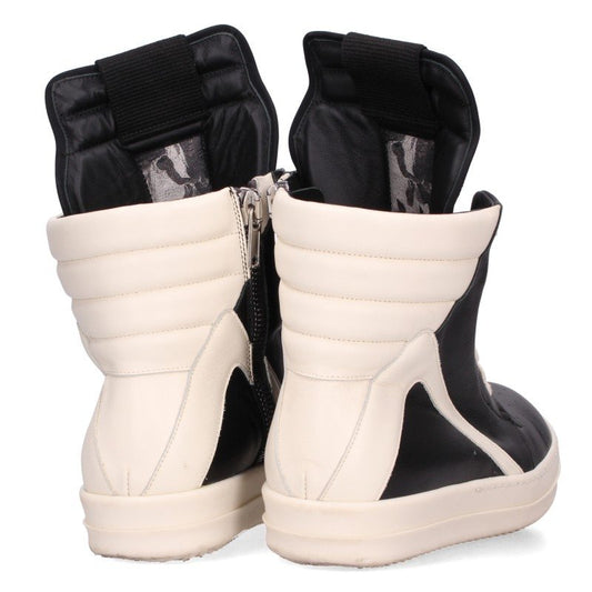Rick Owens Geo Basket Leather Sneakers Blk/Wht Size EU 42