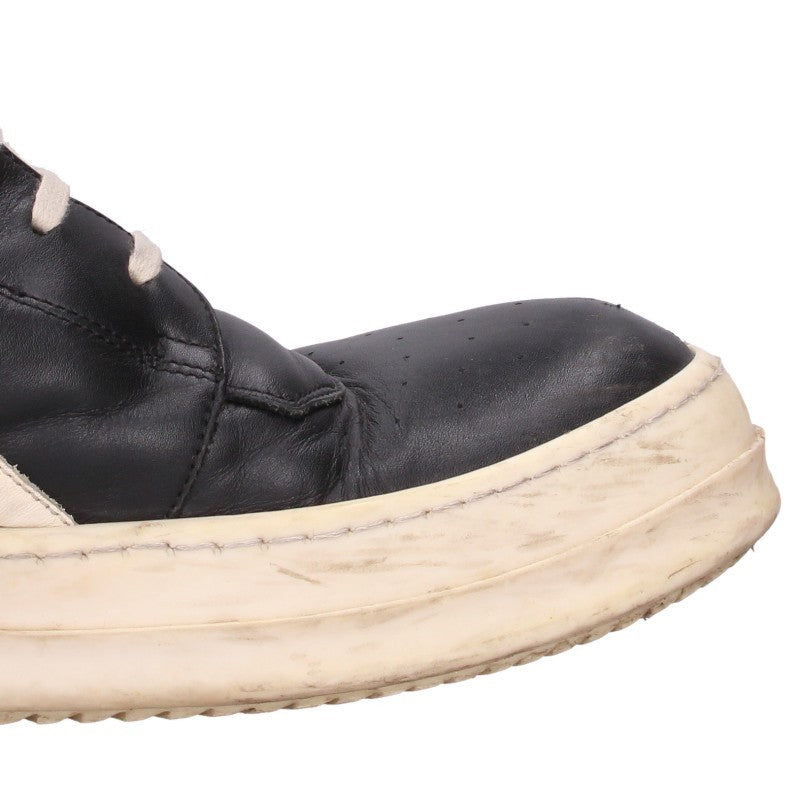 Rick Owens GEOBASKET Leather Sneakers Black Size EU 42