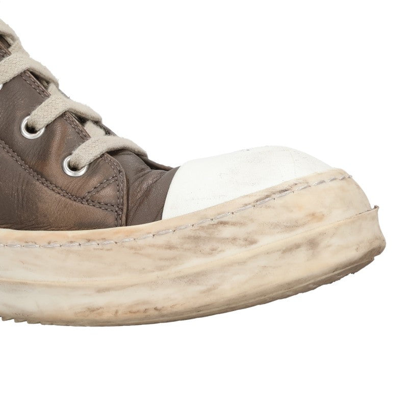 Rick Owens Ramones Leather Hi-Top Sneakers Green Size EU 41
