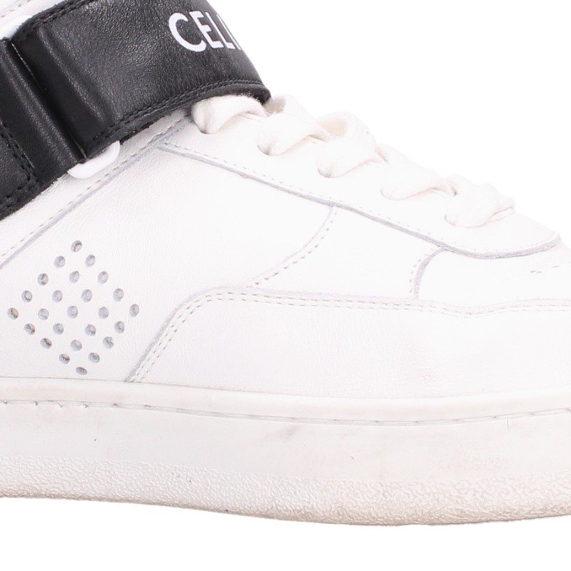CELINE Velcro Strap Low-Top Sneakers White Size EU 42