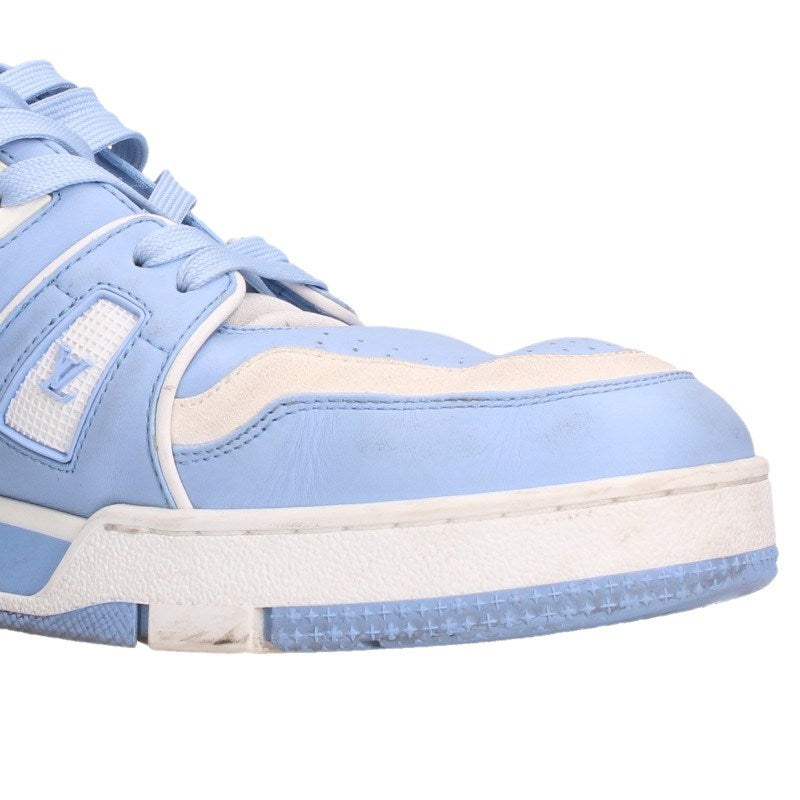 LOUISVUITTON LV Trainer Line Low-Top Sneakers Blue Size 8