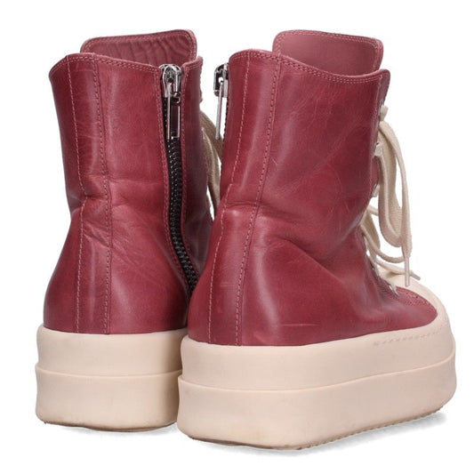 Rick Owens MEGA BUMPER Leather Sneakers Pink/White Size 36