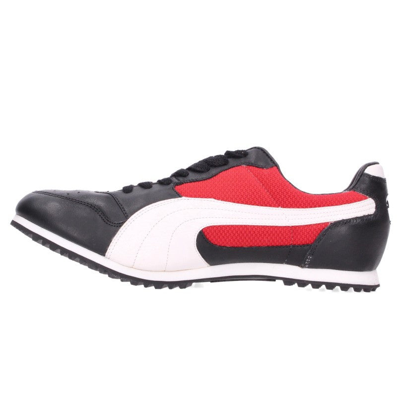 PUMA x JILSANDER Low Cut Leather Sneakers Black/Red/White Size 28cm