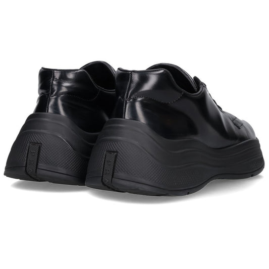 PRADA Black Leather Low Top Sneakers Size 8