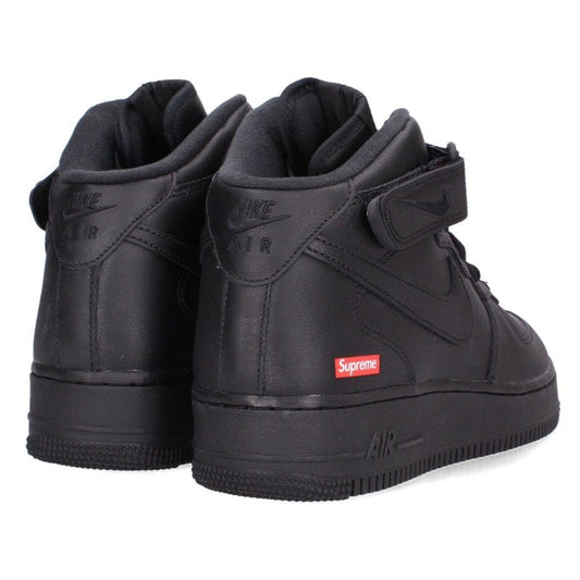 SUPREME x Nike Air Force 1 Mid Black Sneakers Size 27cm