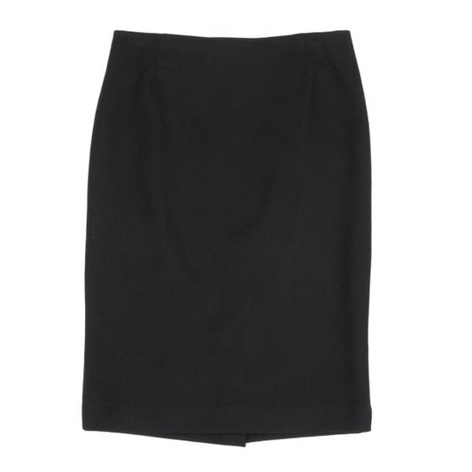 JIL SANDER Black Cashmere Blend Pencil Midi Skirt Size 36