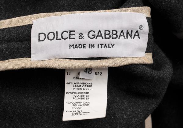 DOLCE&GABBANA Wool Blend Patch Jacket Charcoal Size 48
