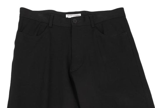 EMPORIO ARMANI Nylon Stretch Straight Pants Black Size 46