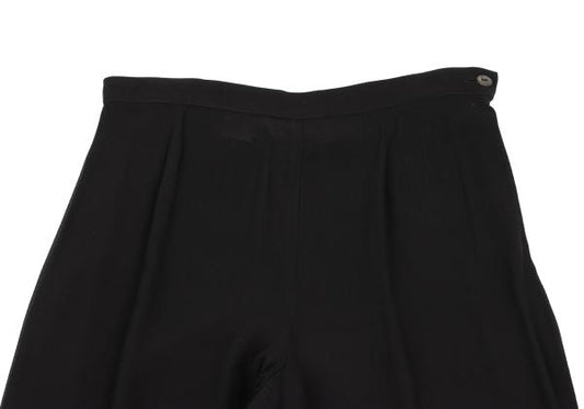 FENDI Silk Sheer Wide Pants Black Size 44