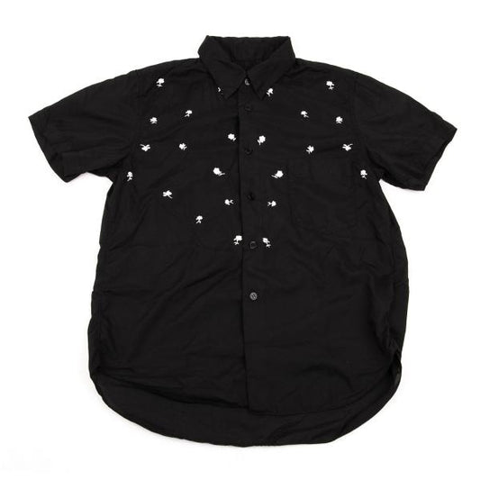 BLACK COMME des GARCONS Poly Floral Shirt Black Size XS