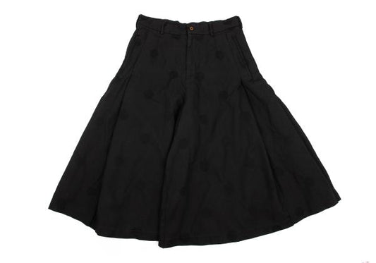 COMME des GARCONS Dot Jacquard Flare Pants Black Skirt Size S