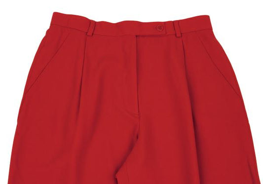 GIORGIO ARMANI Wool Tucked Straight Pants Red Size 42