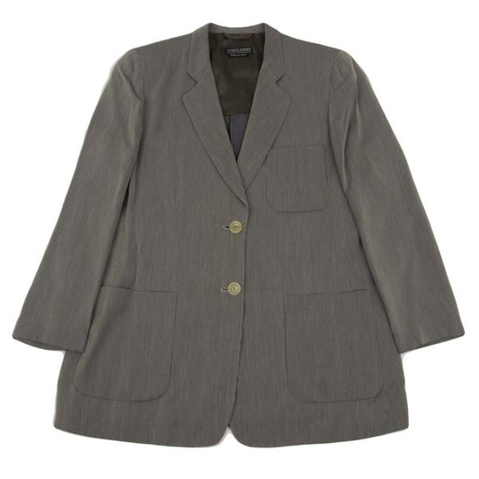 GIORGIO ARMANI Rayon 2-Button Jacket Gray Size 44