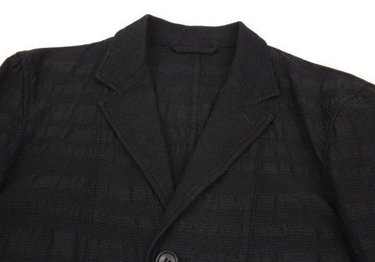 ISSEY MIYAKE A-POC Border Weave 3B Jacket Navy Size 1