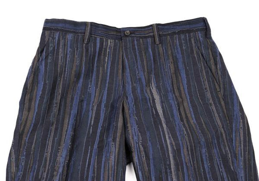 ISSEY MIYAKE MEN Cotton Poly Blurred Pants Blue Size 2