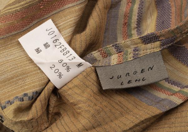 JURGEN LEHL Silk Blend Cotton Multi Tunic Yellow Blouse Size M