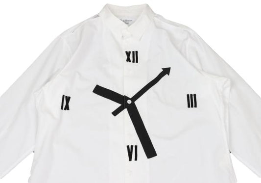 Yohji Yamamoto POUR HOMME 14SS Clock Shirt White Size 4