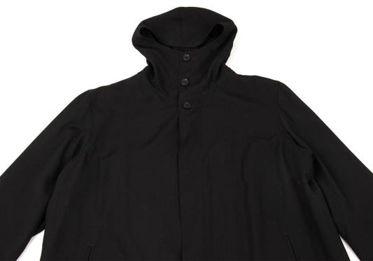 Yohji Yamamoto POUR HOMME Wool Gabardine Coat Black Size 3