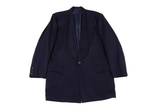 Y's Wool Shawl Collar Jacket Blue Size L