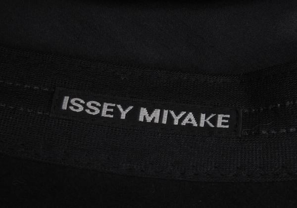 ISSEY MIYAKE MEN Wool Poly Color Block Hat Black Gray
