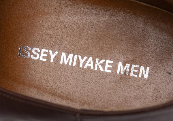 ISSEY MIYAKE MEN Leather Slip-On Shoes Brown Size 25cm