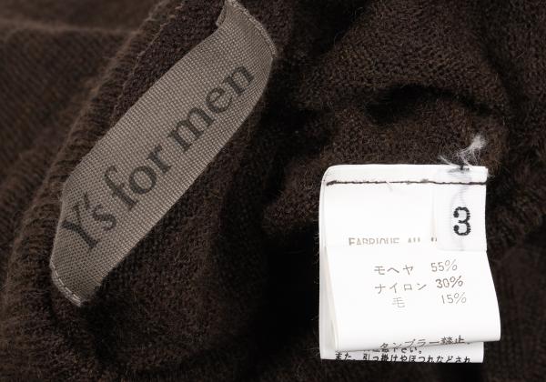 Y's for men Distressed Mohair Blend Knit Brown Size 3