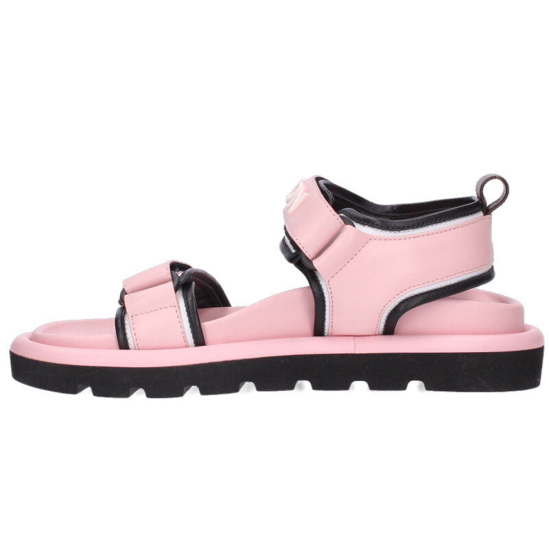 Louis Vuitton Logo Sandals Pink x Black Size 38