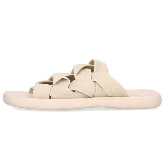 BOTTEGA VENETA Intrecciato Flat Sandals White Size EU 40