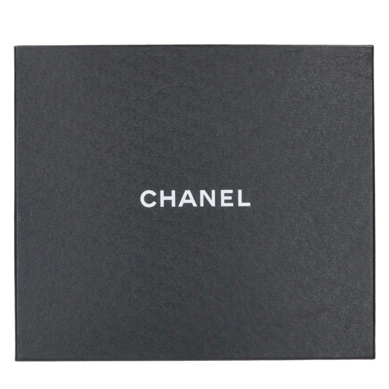 CHANEL Rhinestone Coco Mark Velcro Sandals Black Size 41C