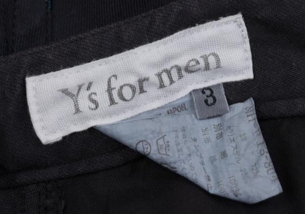 Y's for men Garment Dyed Check Drawstring Pants Navy Size 3