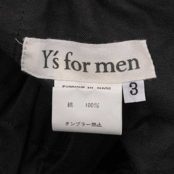 Y's for men Cotton Twill Wide Pants Black Size 3