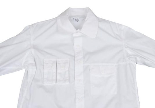 Yohji Yamamoto POUR HOMME Cotton Flap Shirt Off-White Size 2