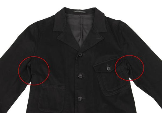 Y's for men Cotton Stretch Pocket 4B Jacket Black Size 2