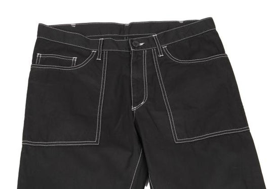 Y's for men Cotton Garment Dyed Wht Pants Black Size 2