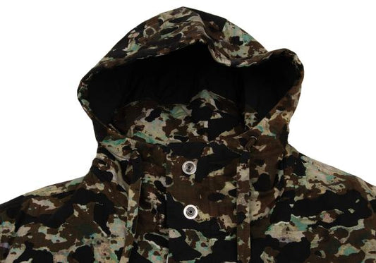 CRAIG GREEN Camo Snap Hooded Coat Black Size L
