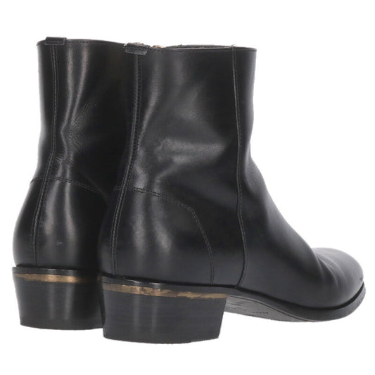 dunhill Side Zip Heel Boots Black/Gold Size 7