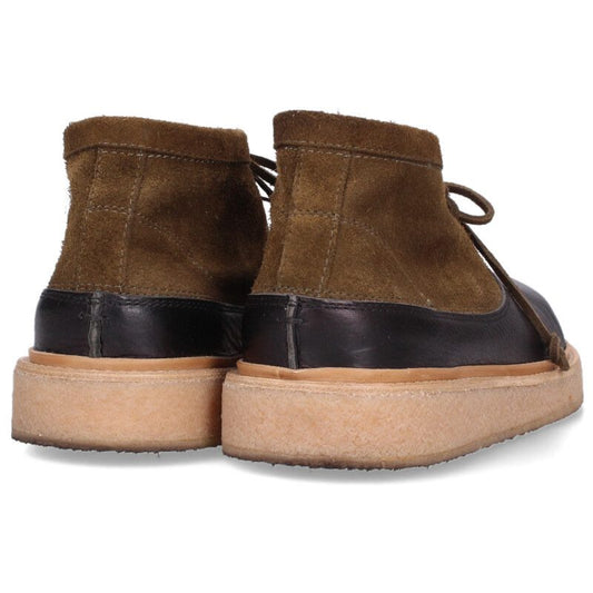 MARNI Suede Leather Ankle Boots Black/Brown Size 8.5