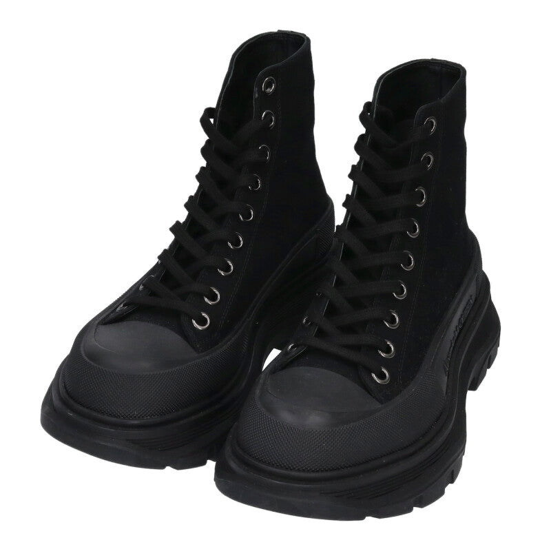 Alexander McQUEEN Tread Slick Lace Up Boots Black Size 6