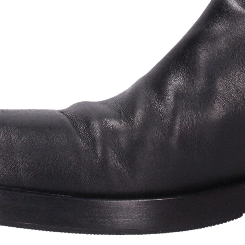 OFF-WHITE Black Leather Boots Size 8.5
