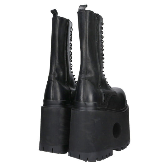 BALENCIAGA Giant High Leather Boots Black Size 10.5