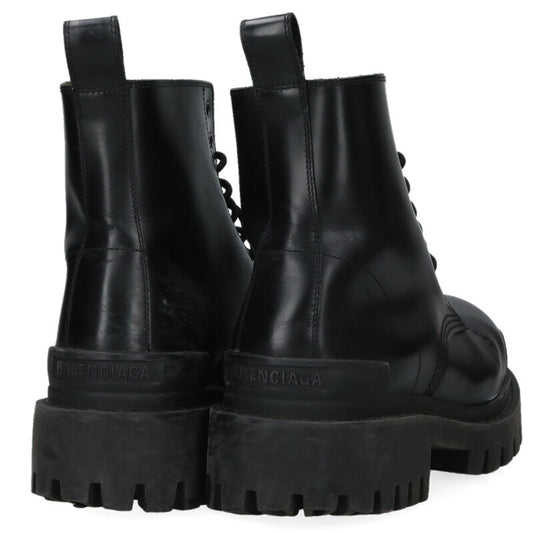 BALENCIAGA Strike Leather Boots Black Size 9.5