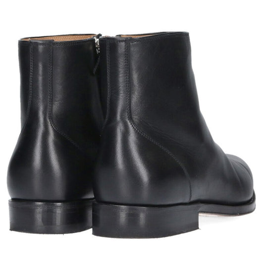 F.LLI Giacometti Black Side Zip Leather Boots Size 7.5