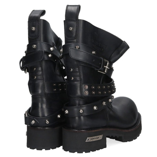 BALENCIAGA Venom City Bootie Worn Calf Leather Size 7.5