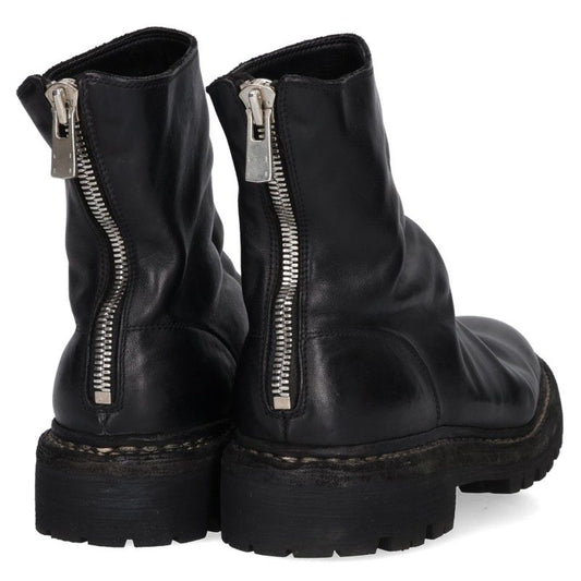 GUIDI Horse Leather Back Zip Boots Black Size 8.5