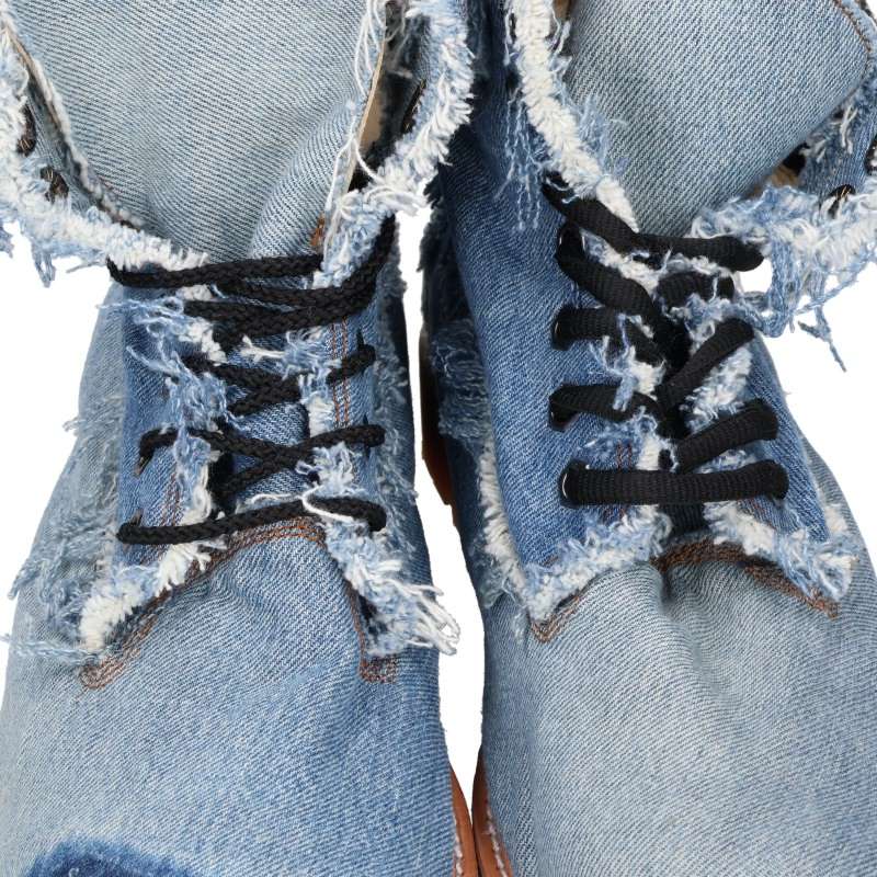 PLAY HARDER Denim Short Boots Indigo Size EU 45