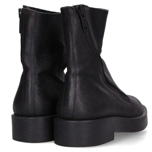 ANN DEMEULEMEESTER Slide Zip Short Boots Black Size EU 41