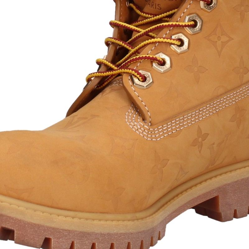 LOUISVUITTON Timberland Monogram Leather Boots Size 7